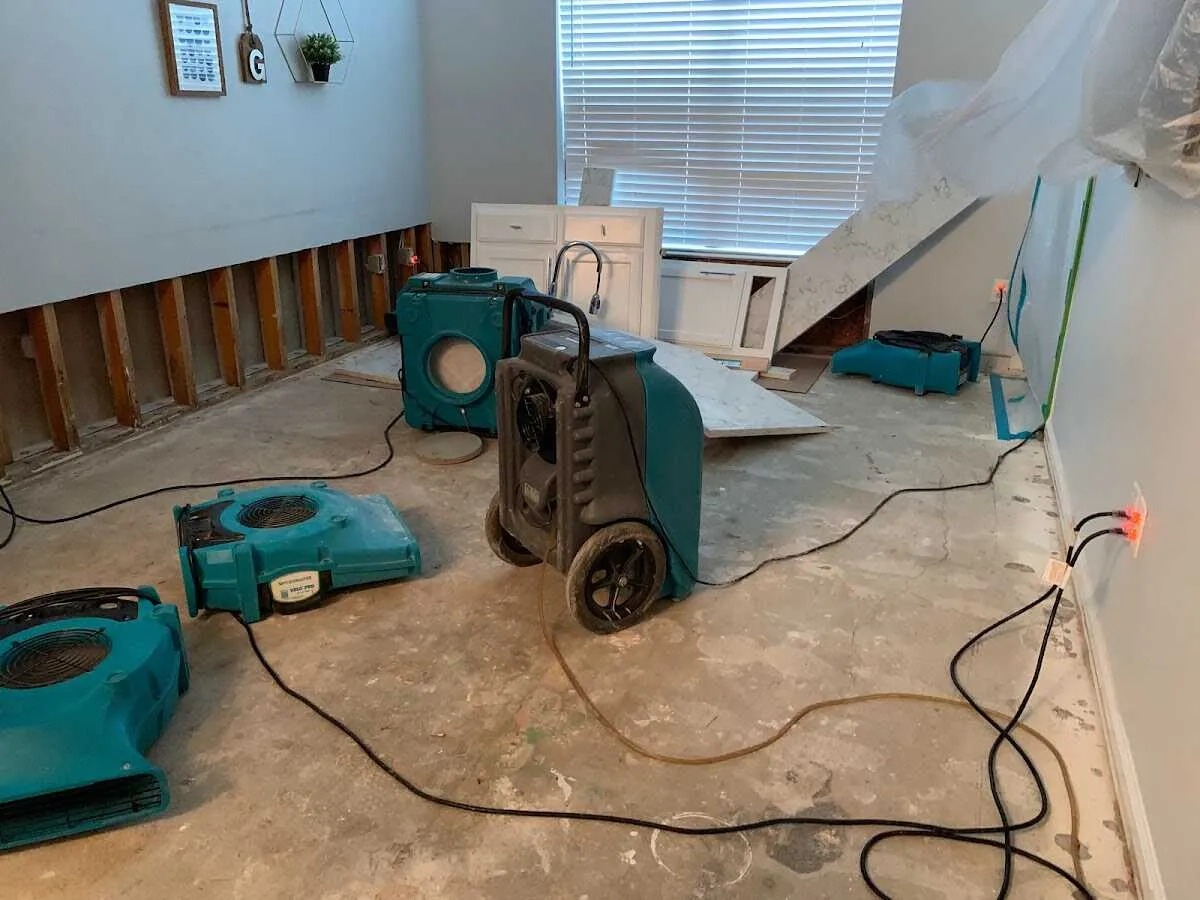 Dehumidifier in flood-cut room for Water Extraction & Removal in Arcadia